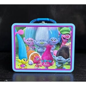 DreamWorks Trolls Metal Lunch Box Tin, Poppy‎ Branch Guy Diamond Lunchbox